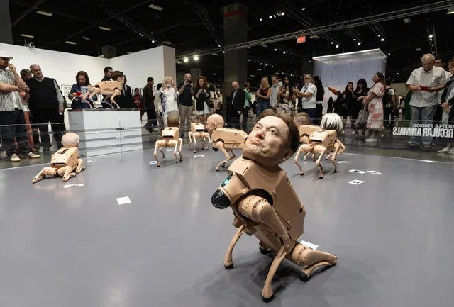 Regular Animals robot sculptures in the Art Basel Miami Beach installation